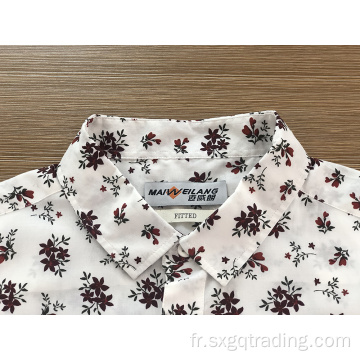 Chemise imprimée à manches longues TC pour homme